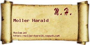 Moller Harald névjegykártya
